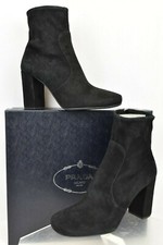 NIB PRADA 1T193F BLACK SUEDE