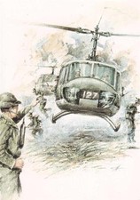 A9709) ALPINI SCENDONO DA UN ELICOTTERO AB 212.