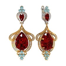 2 paia orecchini motivi cera