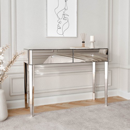 Comodino specchiato argento - argento, 2