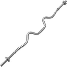 BILANCIERE ANGOLATO CURL SUPER EZ 150CM BARRA CURVA ACCIAI PALESTRA BODYBUILDING