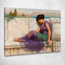 Ozio Estivo Sogni Ad Occhi Aperti John William Godward, jwg68 quadro stampato su