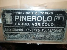 TARGA TASSA CARRO AGRICOLO