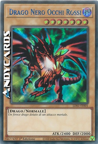 Drago nero occhi rossi - nero,