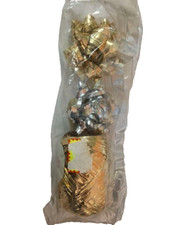 Fiocchi Nastri Natalizi nastro 15 mt dorato fiocco oro argento regali Natale