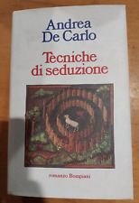 libro romanzo tecniche di seduzione andrea de carlo 1991 bompiani