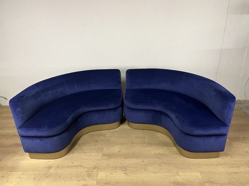 Coppia divani velluto ottone - divani,