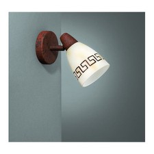 PHILIPS MASSIVE APPLIQUE BRIGHT LIGHT 50100/86/15 COLORE BRONZO VETRO BIANCO