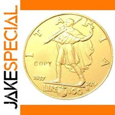 1937 Italy 100 Lire Gold