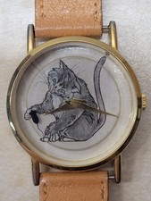 Orologio vintage gatto grigio