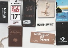 CARTELLINI ETICHETTE CAPI DI ABBIGLIAMENTO – DA COLLEZIONE – 20 pezzi #e537