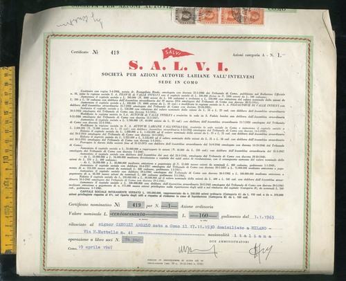 Certificato azionario azione - certificato,