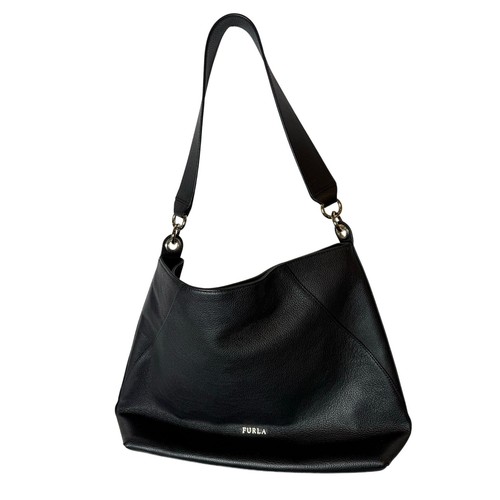 Furla black pebbled leather - furla,