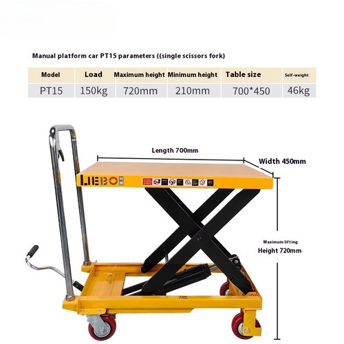 Piattaforma idraulica manuale