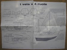 FRANCO HARRAUER PROGETTO BARCA MINI MOTORSAILER CARRELLO PER AUTO TRASPORTO