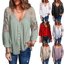 T-shirt donna pizzo scollo a V