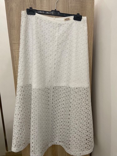 Gonna lunga bianco pizzo tg - bianco,