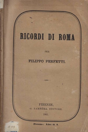 Ricordi roma filippo - roma., .