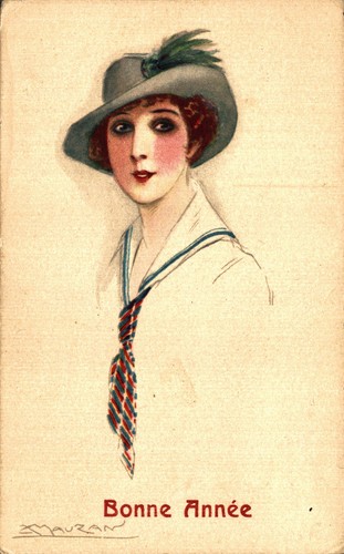 Mauzan art deco donnina - -,