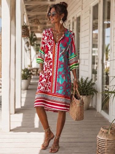 Abito boho viscosa donna