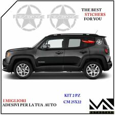 2 ADESIVI STELLA US ARMY stickers SCRITTA PER JEEP RENEGADE MOD1 COLORE ARGENTO