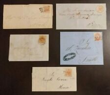 Lombardo Veneto - lotto cinque differenti lettere - da esaminare con attenzione