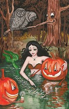 STAMPA QUADRO GUFO SIRENA RYTA