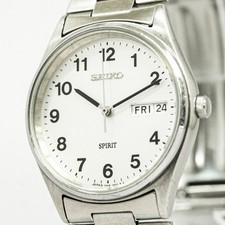 *QUASI NUOVO* Vintage 1982 SEIKO Chronos 5H23-7D40 Quarzo Giorno/Data Arabo 33mm Uomo