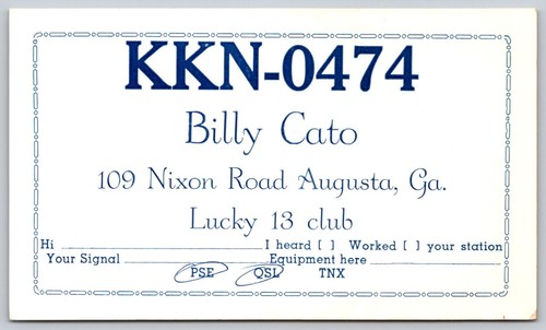 Scheda qsl vintage kkn - qsl, kkn-0474
