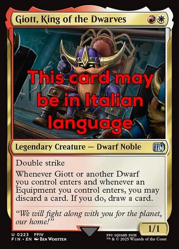 Mtg giott king the dwarves - giott,,