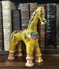 Acquamanile in ceramica stile Canakkale turco a forma di cavallo