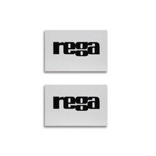 Coppia Distintivi Logo Griglia Altoparlanti Rega Personalizzati Alluminio 51mm(2.X76 mm (2,99")