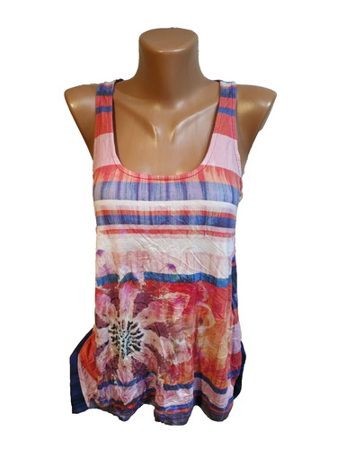 Canotta desigual strass - canotta,