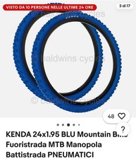 kenda blu mtb copertoni ruote bicicletta 24 x 1.95