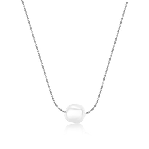 Collana perla bianca - collana,