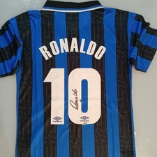 Ronaldo Nazario Signed Autographed Inter Milan Football Shirt With COA