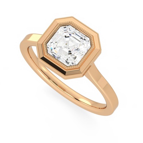 Anello fidanzamento asscher - anello,