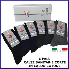 Calze sanitarie calzini da uomo in caldo cotone 6 paia corte senza elastico  