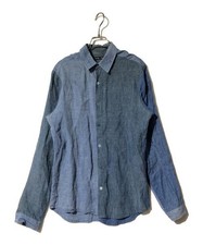 FRANK LEDER Nettuno camicia di lino blu 0516052