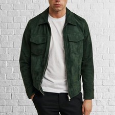 Camicia uomo pelle scamosciata