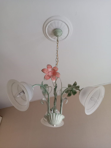 Lampadario bracci metallo - 3,