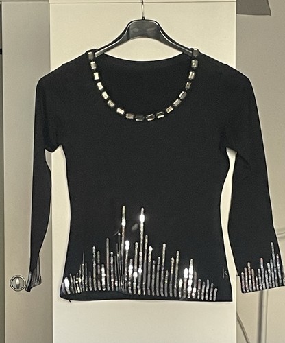 Maglia nera con - paillettes,