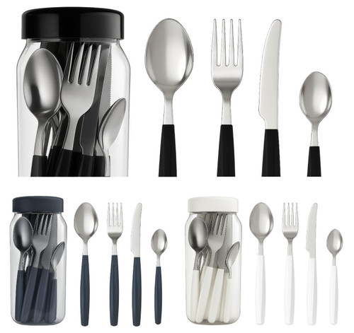 Set posate acciaio - posate,