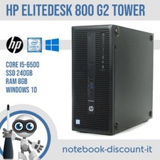 HP Elitedesk 800 G2 TWR Core i5-6500 DDR4 Ram 8Gb SSD 240Gb Desktop PC GRADO A-