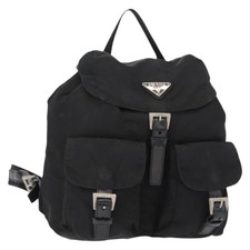 Zaino Prada nylon nero argento