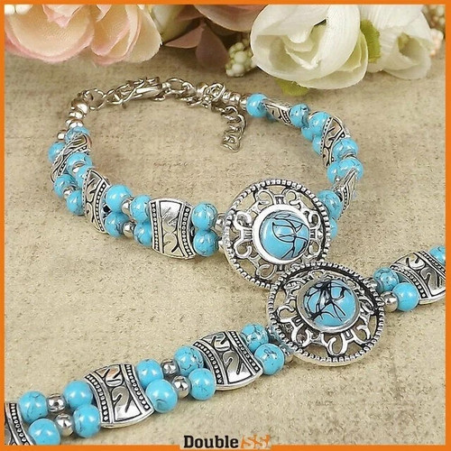 Bracciale tibetano turchese - bracciale,
