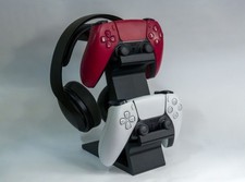 Supporto/Organizer doppio per controller + Cuffie Gaming compatibile Ps5/Xbox