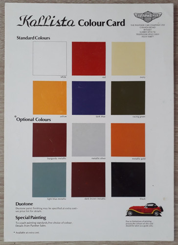Brochure tabella carte - , colori