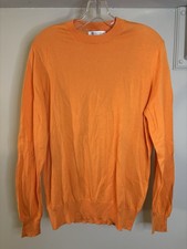 BRUNELLO CUCINELLI Maglione Pullover Uomo Arancione S Lana Cashmere ??
