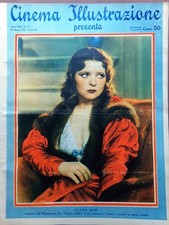 Cinema Illustrazione 29 Marzo 1933 Clara Bow Gable West Crawford Shearer Harvey